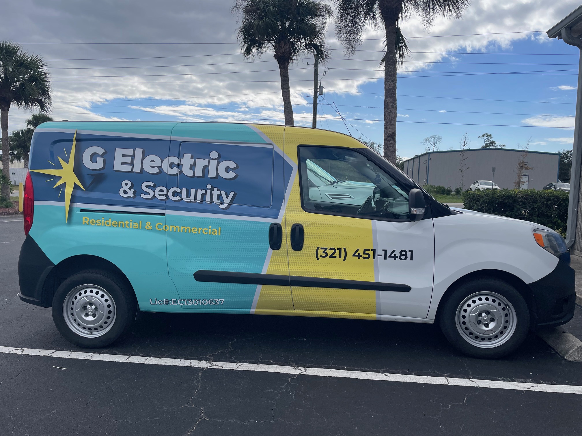 G Electric & Security LLC branded service van